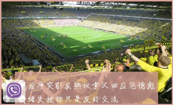 赛后冲突引发热议索汉回应范德彪情绪失控称只是友好交流